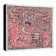 Bild Keith Haring Art. 02 cm 35x35 Kostenloser Transport Druck auf Leinwand das gemalde ist fertig zum aufhangen