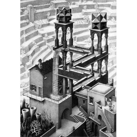 Poster Escher Art. 01 cm 35x50 Stampa Falsi d'Autore Affiche Plakat Fine Art