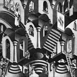 Poster Escher Art. 14 cm 35x35 Stampa Falsi d'Autore Affiche Plakat Fine Art