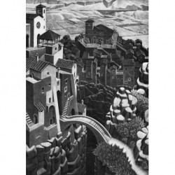 Poster Escher Art. 29 cm 70x100 Stampa Falsi d'Autore Affiche Plakat Fine Art