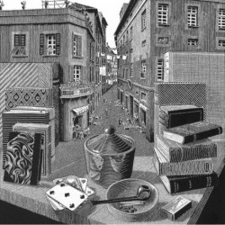 Poster Escher Art. 33 cm 35x35 Stampa Falsi d'Autore Affiche Plakat Fine Art