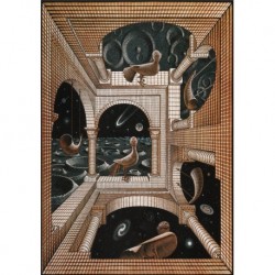 Poster Escher Art. 37 cm 35x50 Stampa Falsi d'Autore Affiche Plakat Fine Art