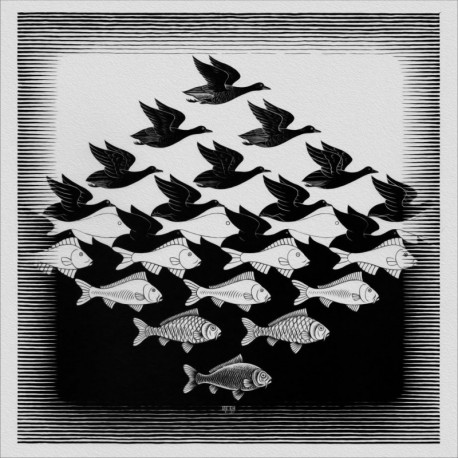 Poster Escher Art. 38 cm 35x35 Stampa Falsi d'Autore Affiche Plakat Fine Art