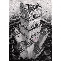 Poster Escher Art. 62 cm 35x35 Stampa Falsi d'Autore Affiche Plakat Fine Art