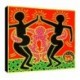 Quadro Keith Haring Art. 03 cm 35x35 Trasporto Gratis intelaiato pronto da appendere Stampa su tela