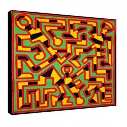 Quadro Keith Haring Art. 05 cm 35x35 Trasporto Gratis intelaiato pronto da appendere Stampa su tela