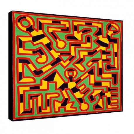 Bild Keith Haring Art. 05 cm 70x70 Kostenloser Transport Druck auf Leinwand das gemalde ist fertig zum aufhangen