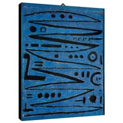 Quadro Klee Art. 22 cm 35x50 Trasporto Gratis intelaiato pronto da appendere Stampa su tela Canvas