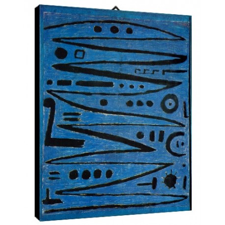 Quadro Klee Art. 22 cm 35x35 Trasporto Gratis intelaiato pronto da appendere Stampa su tela Canvas