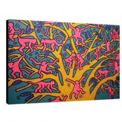 Quadro Keith Haring Art. 13 cm 35x50 Trasporto Gratis intelaiato pronto da appendere Stampa su tela