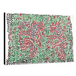 Quadro Keith Haring Art. 15 cm 35x50 Trasporto Gratis intelaiato pronto da appendere Stampa su tela