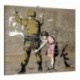 Quadro Banksy Art. 03 cm 70x70 Trasporto Gratis intelaiato pronto da appendere Stampa su tela Canvas