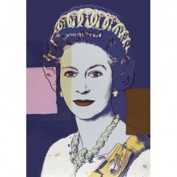 Quadro Warhol Art. 57 Regina Elisabetta cm 35x50 Trasporto Gratis intelaiato pronto da appendere Stampa su tela Canvas
