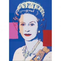 Quadro Warhol Art. 59 Regina Elisabetta cm 70x100 Trasporto Gratis intelaiato pronto da appendere Stampa su tela Canvas