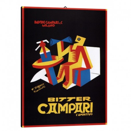 Bild Werbeplakat Campari Art. 04 cm 35x50 Kostenloser Transport Druck auf Leinwand das gemalde ist fertig zum aufhangen