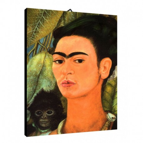 Quadro Frida Kalo Art. 05 cm 50x70 Trasporto Gratis intelaiato pronto da appendere Stampa su tela Canvas