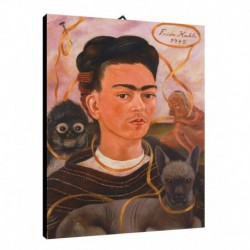 Quadro Frida Kalo Art. 14 cm 35x50 Trasporto Gratis intelaiato pronto da appendere Stampa su tela Canvas