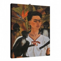 Quadro Frida Kalo Art. 15 cm 35x50 Trasporto Gratis intelaiato pronto da appendere Stampa su tela Canvas