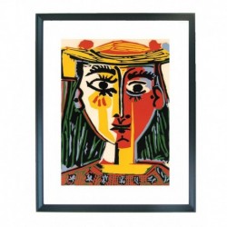 Quadro Picasso cod. 07  cm. 40x50 pronto da appendere con passepartout  comprensivo di cornice, gancio e plexiglass
