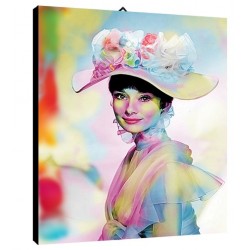 2  a  Quadro Audrey Hepburn Art. 01 cm 35x50 Arredo  Trasporto Gratis intelaiato pronto da appendere Stampa su tela Canvas