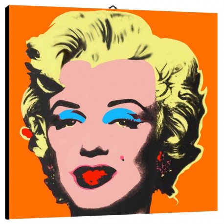 Bild Warhol Marilyn Monroen Art. 08 cm 35x35 Kostenloser Transport Druck auf Leinwand das gemalde ist fertig zum aufhangen