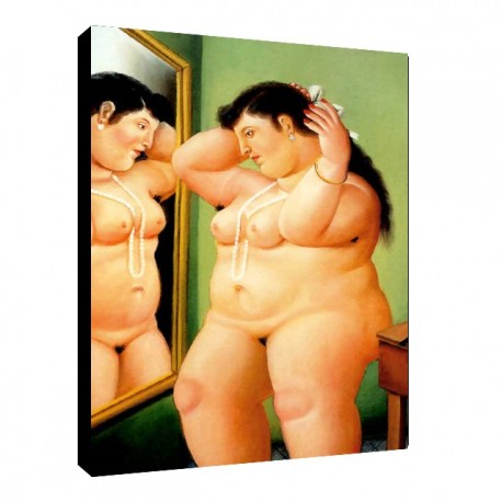 Quadro Botero Art. 03 cm 35x50 Il bagno Trasporto Gratis intelaiato pronto da appendere Stampa su tela Canvas