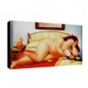 Quadro Botero Art. 15 cm 35x50 Donna sul divano Trasporto Gratis intelaiato pronto da appendere Stampa su tela Canvas