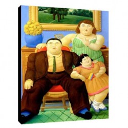 Quadro Botero Art. 39 cm 35x50 La Famiglia Trasporto Gratis intelaiato pronto da appendere Stampa su tela Canvas