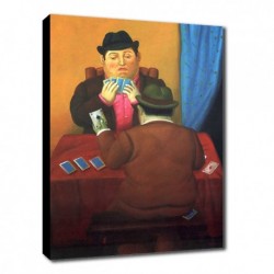 Quadro Botero Art. 47 cm 35x50 Giocatori di carte Trasporto Gratis intelaiato pronto da appendere Stampa su tela Canvas