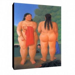 Quadro Botero Art. 53 cm 35x50 Donne al mare Trasporto Gratis intelaiato pronto da appendere Stampa su tela Canvas