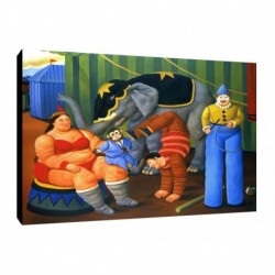 Quadro Botero Art. 57 cm 35x50 Circo Trasporto Gratis intelaiato pronto da appendere Stampa su tela Canvas