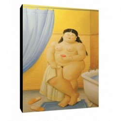 Quadro Botero Art. 60 cm 35x50 Il bagno Trasporto Gratis intelaiato pronto da appendere Stampa su tela Canvas