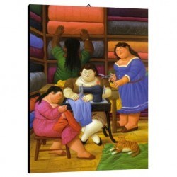 Bild Botero Art. 61 cm 35x50 Kostenloser Transport Druck auf Leinwand das gemalde ist fertig zum aufhangen