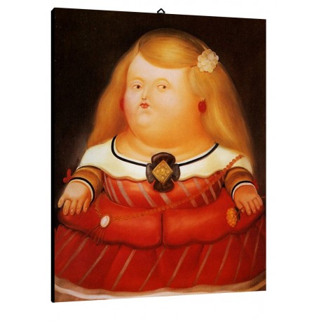 Quadro Botero Art. 66 cm 35x50 infanta Margarita Trasporto Gratis intelaiato pronto da appendere Stampa su tela Canvas