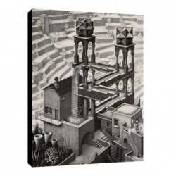 Quadro Escher Art. 01 cm 50x70 Trasporto Gratis intelaiato pronto da appendere  tela Canvas