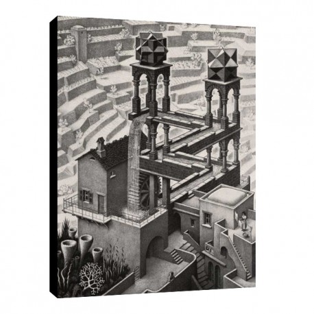 Bild Escher Art. 01 cm 50x70 Kostenloser Transport Druck auf Leinwand das gemalde ist fertig zum aufhangen