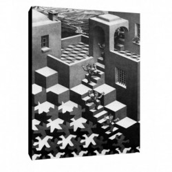 Quadro Escher Art. 02 cm 50x70 Trasporto Gratis intelaiato pronto da appendere Stampa su tela Canvas