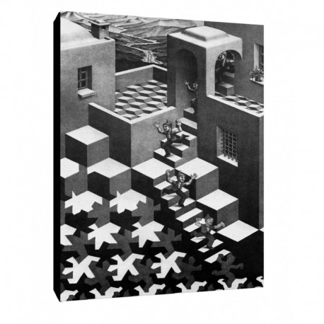 Bild Escher Art. 02 cm 50x70 Kostenloser Transport Druck auf Leinwand das gemalde ist fertig zum aufhangen