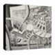 Quadro Escher Art. 09 cm 35x50 Trasporto Gratis intelaiato pronto da appendere Stampa su tela Canvas