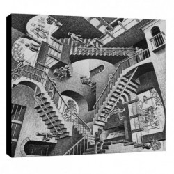 Bild Escher Art. 11 cm 35x50 Kostenloser Transport Druck auf Leinwand das gemalde ist fertig zum aufhangen
