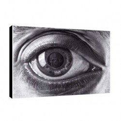 Quadro Escher Art. 24 cm 50x70 Trasporto Gratis intelaiato pronto da appendere Stampa su tela Canvas