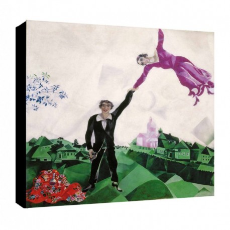 Quadro Chagall Art. 01 cm 35x35 Trasporto Gratis intelaiato pronto da appendere Stampa su tela Canvas