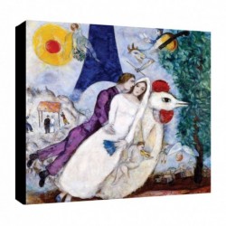 Quadro Chagall Art. 04 cm 35x50 Trasporto Gratis intelaiato pronto da appendere Stampa su tela Canvas