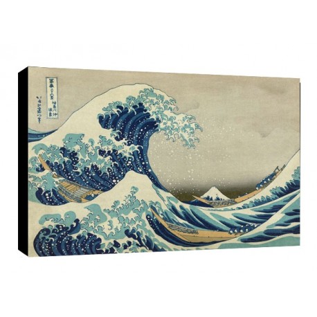 Bild Hokusai Art. 01 cm 35x50 Kostenloser Transport Druck auf Leinwand das gemalde ist fertig zum aufhangen