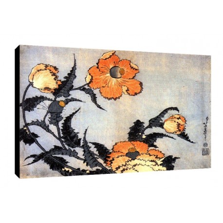 Quadro Hokusai Art. 04 cm 50x70 Trasporto Gratis intelaiato pronto da appendere Stampa su tela Canvas