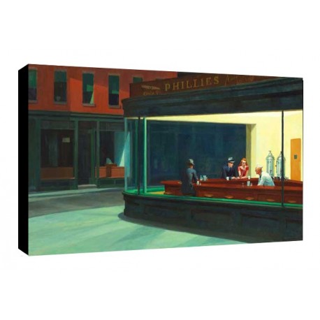 Quadro Hopper Art. 01 cm 70x100 Trasporto Gratis intelaiato pronto da appendere Stampa su tela Canvas