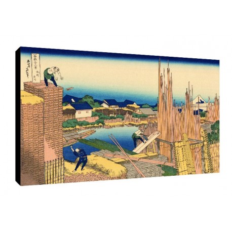 Bild Hokusai Art. 09 cm 35x50 Kostenloser Transport Druck auf Leinwand das gemalde ist fertig zum aufhangen