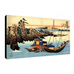 Bild Hokusai Art. 10 cm 35x50 Kostenloser Transport Druck auf Leinwand das gemalde ist fertig zum aufhangen