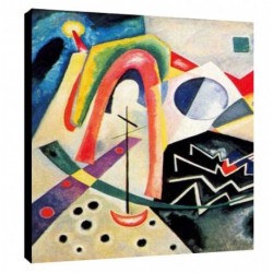 Quadro Kandinsky Art. 03 cm 35x50 Trasporto Gratis intelaiato pronto da appendere Stampa su tela Canvas