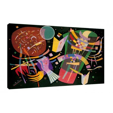 Quadro Kandinsky Art. 04 cm 35x50 Trasporto Gratis intelaiato pronto da appendere Stampa su tela Canvas